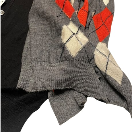 [USED] "tricot COMME de GARCON" マフラー付ニットVEST