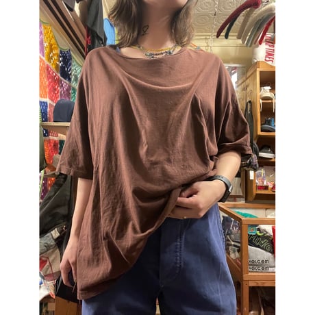 [USED]   ロスアパ　茶無地tee🍂
