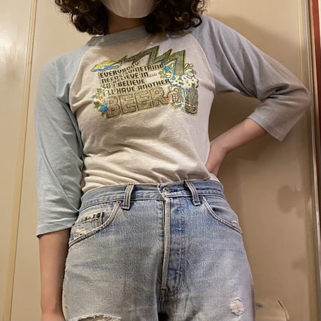 [USED] vintage🍻BEER ラグランTee