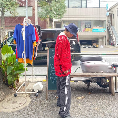 [USED] RED❤️クロシェット カーディガン