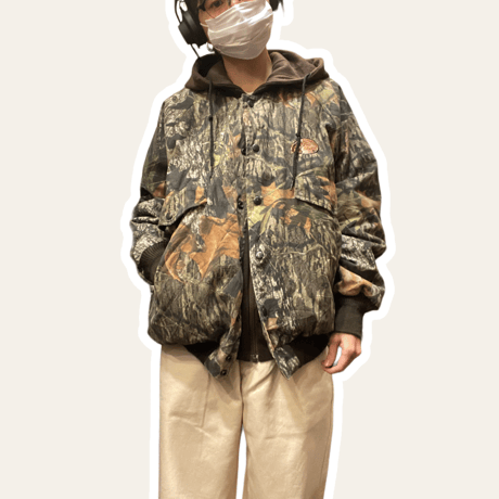 [USED] "BASS Pro Shop” リアルツリー カモ柄JKT フード付き