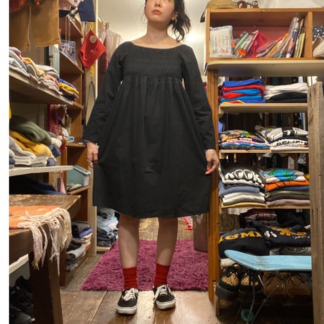 [USED] BLACK ギャザーワンピース🖤