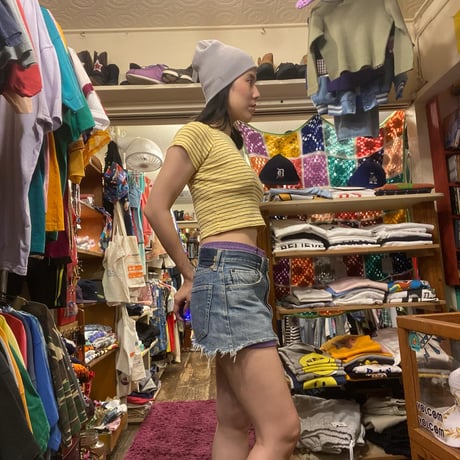 [USED]levis 501"XX" CUT OFF DENIM MINI SKIRT W32