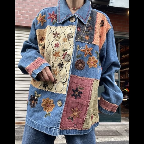 [USED]パッチワークデニムジャケット