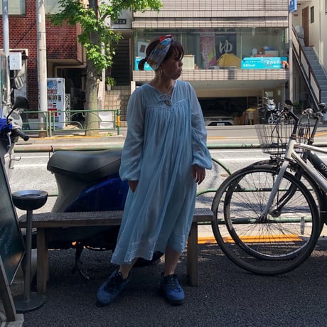 [USED] ふわっとパステルカラーのロングワンピース