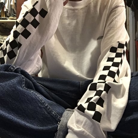 [Naughty]  CHECKER L/SLEEVE TEE