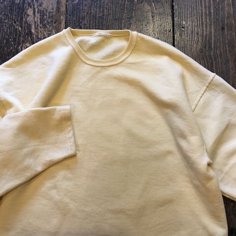 [USED] リブ無し卵色スエット