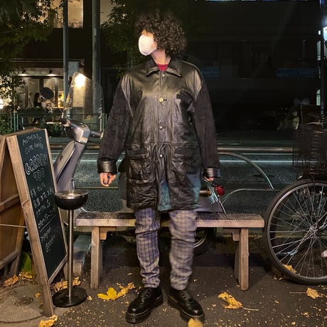[USED] LEATHER×CORDUROY♡ LONG JKT