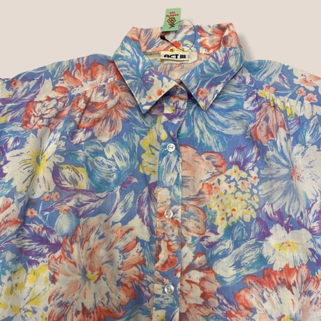 花柄🌼フレンチスリーブシャツ