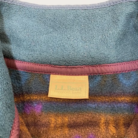 [USED] L.L.Bean  総柄ZIPフリース♡