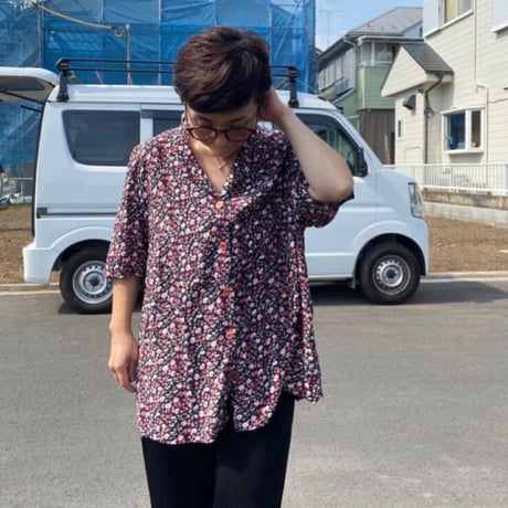 [USED] 花 柄オープンシャツ💐