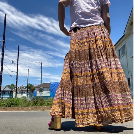 [USED] インド綿ロングスカート