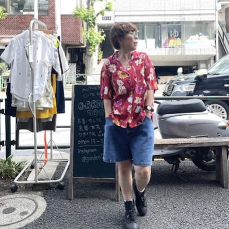 花柄🌼オープンカラーシャツ