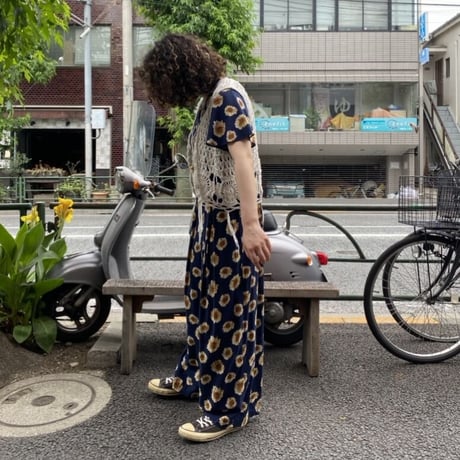 [USED] OLD🌻ひまわり柄オールインワン