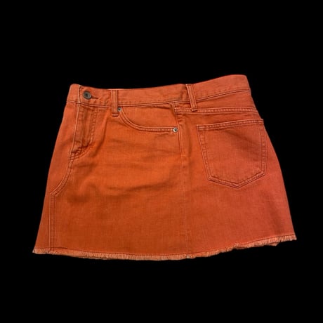 [USED] Orange denim skirt