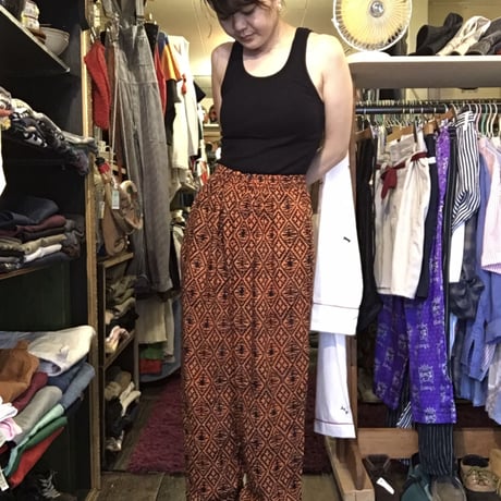 [USED]  ストレンジ柄 レーヨンPANTS