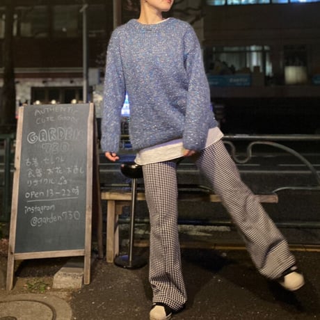 [USED] キラキラブルーニット