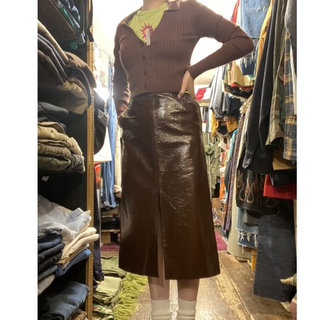 [USED]合皮エナメル タイトスカート
