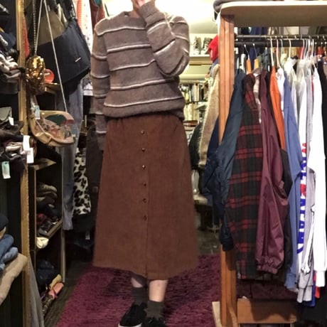 [USED] ストライプ柄の100％PURE WOOLニット