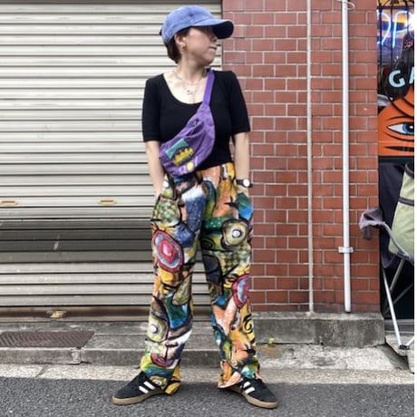 [USED]カラフル総柄レーヨンPANTS