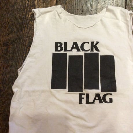 [USED] OLD  BLACK FLAG Tee CUTOFF！