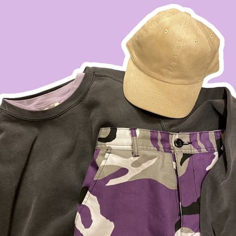 [USED] good size💜purple CAMO PANTS