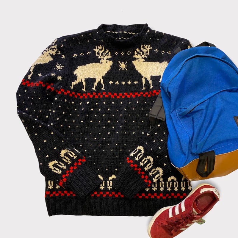 THE NORTH FACE 鹿柄ニット M USED] ノルディック鹿ニット🦌 | garden730