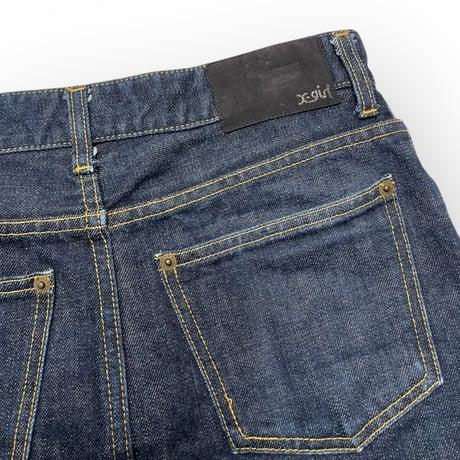 [USED] "X-girl" DENIM mini skirt