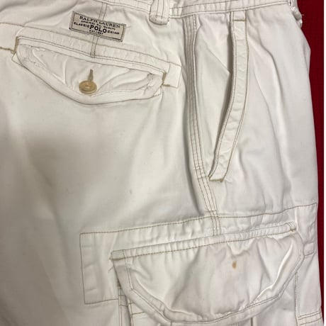 [USED] ”POLO”  WHITEカーゴショーツ