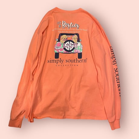 [USED]かわいい♡サーモンピンクBIGプリントTee
