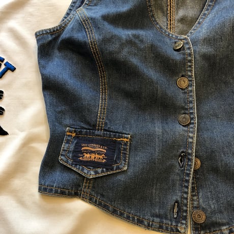 [USED] 70's Levis Ladys DENIM VEST ♡