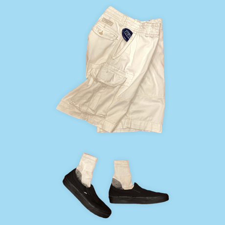 [USED] ”POLO”  WHITEカーゴショーツ