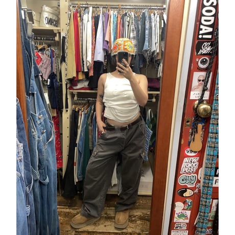 [USED] GREY カーゴ PANTS XL