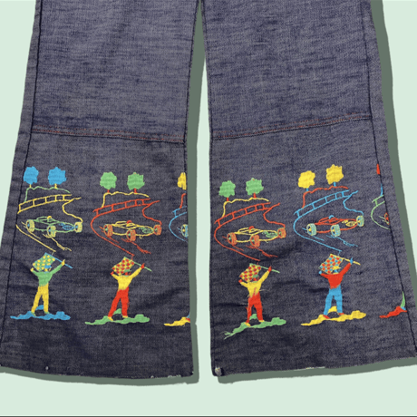 [USED]70's 刺繍入りデニム