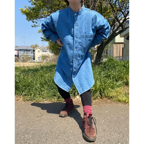 [USED] スタンドカラーDENIM シャツ