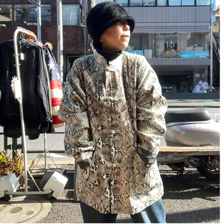 [USED] X-gail  SAMPLE パイソン柄チャイナJKT