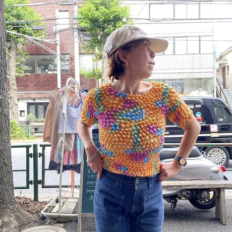[USED] 総柄 POPCORN TOPS