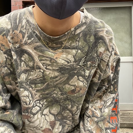 [USED] 袖プリ RealTree CAMO ロンTee