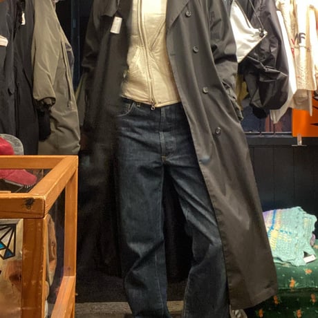 [USED] "LONDON FOG" BLACK long トレンチ コート