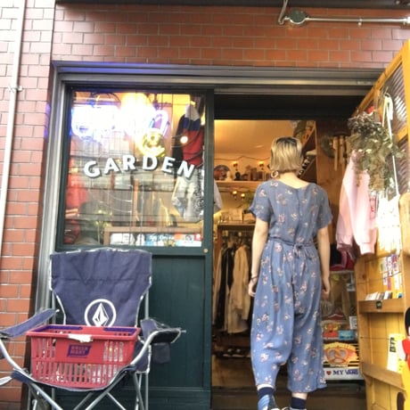 [USED] 花柄 レーヨン サロペット