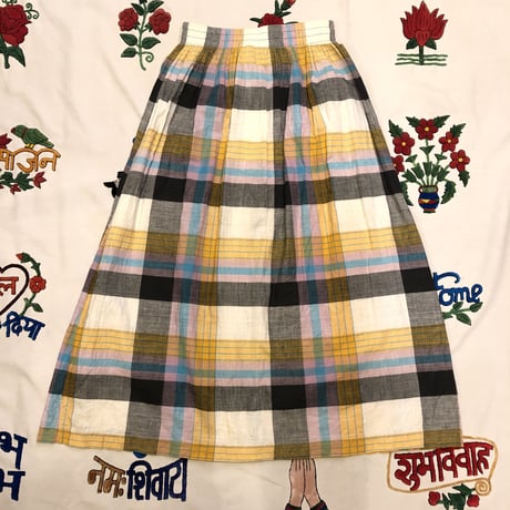 [USED] チェック柄 フロントボタン SKIRT♡