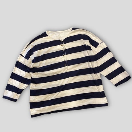 [USED] ヘンリーネック ボーダーTee