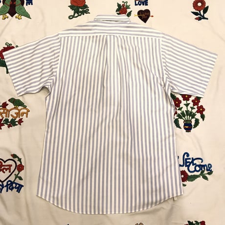 [USED]  ハーフボタン ストライプシャツ💙