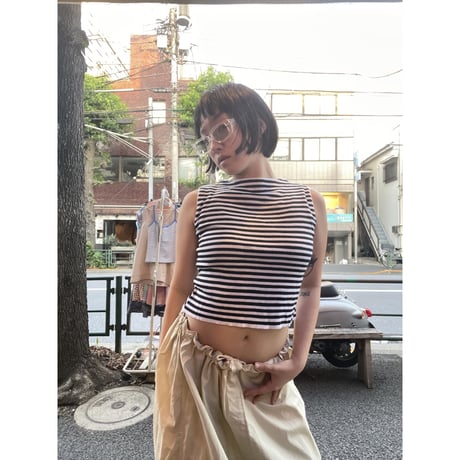 [USED] ボーダータンクトップ