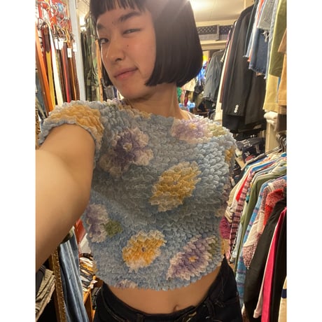 [USED] 総柄 POPCORN TOPS
