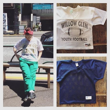 [USED] メッシュ フットボール Tee　 YOUTH サイズ！