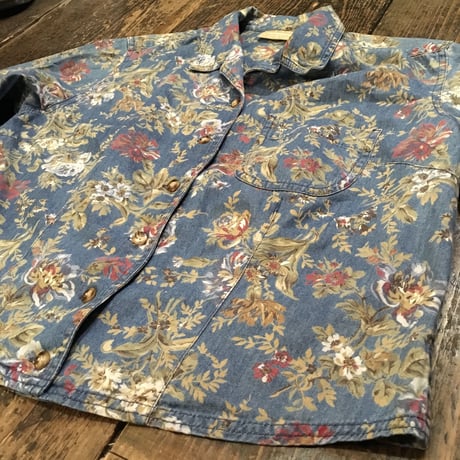 [USED] DENIM 花柄 シャツ JKT