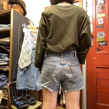 [USED] LEVIS "BIG E"  CUTOFF DENIM / W30 USA