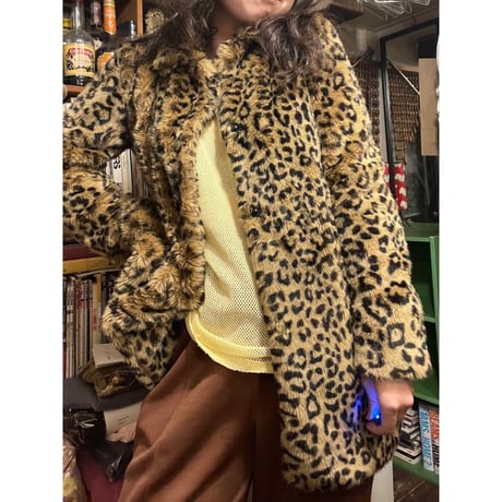[USED] FAKE レオパード柄コート