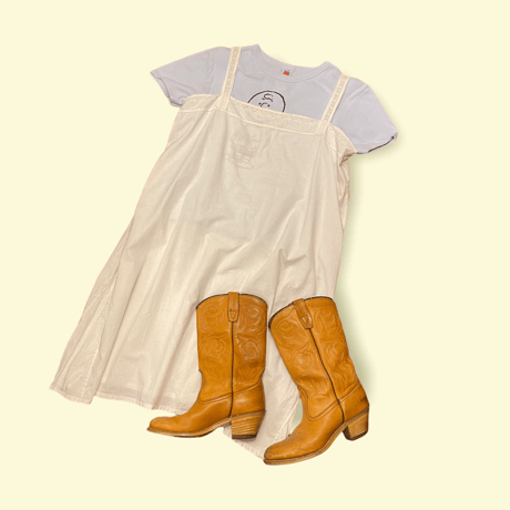 [USED]  Vintage COTTONキャミワンピース